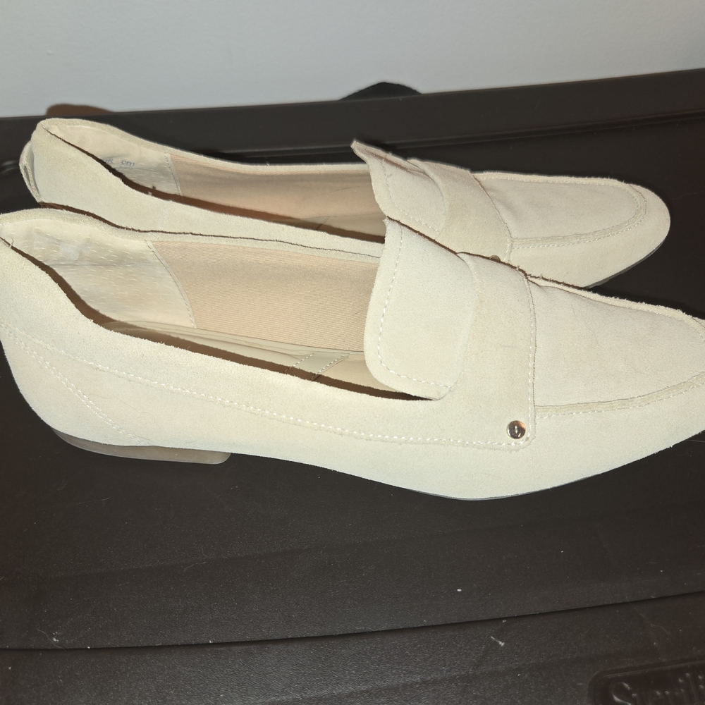 Franco Sarto Cream Women's Loafers